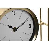 Table clock Home ESPRIT Golden Metal Crystal 21,8 x 6 x 21,8 cm