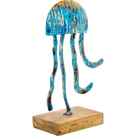 Decorative Figure Alexandra House Living Blue Iron Jellyfish 18 x 10 x 32 cm