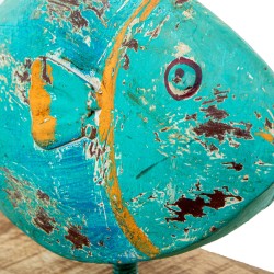 Decorative Figure Alexandra House Living Blue Iron Fish 72 x 10 x 28 cm