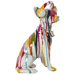 Deko-Figur Alexandra House Living Bunt Kunststoff Hund Kopfhörer Farbe 14 x 26 x 19 cm