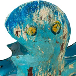 Deko-Figur Alexandra House Living Blau Eisen Oktopus 28 x 10 x 28 cm