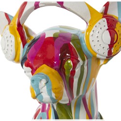 Decorative Figure Alexandra House Living Multicolour Plastic Dog Headphones Paint 14 x 26 x 19 cm