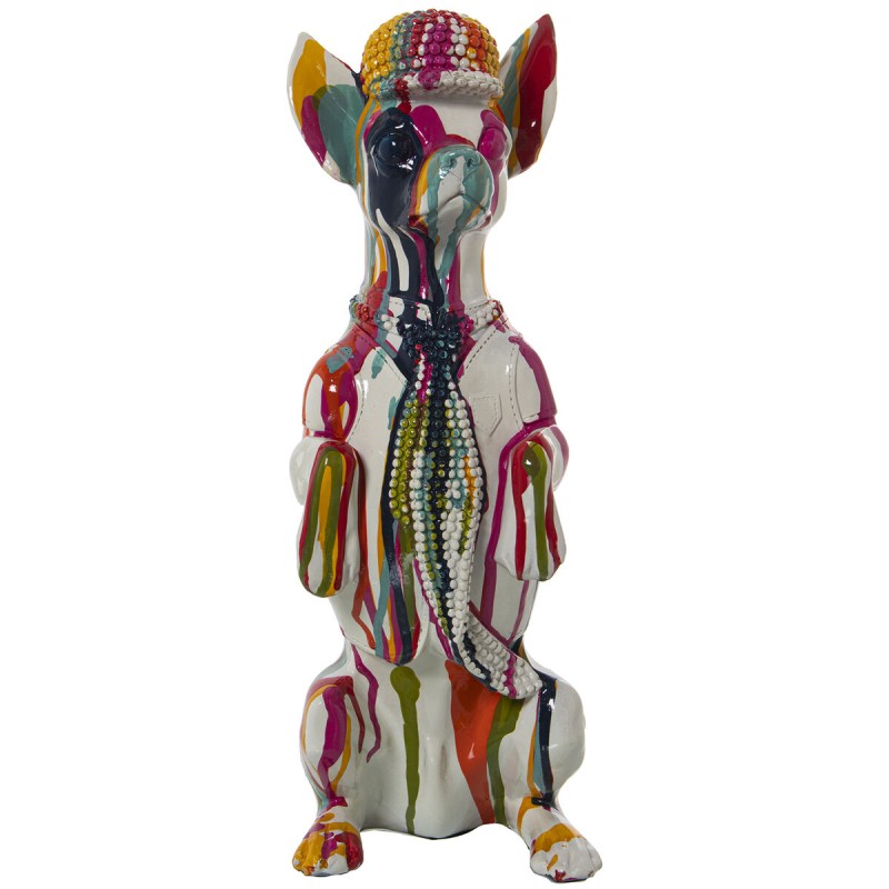 Decorative Figure Alexandra House Living Multicolour Plastic Dog Paint 16 x 13 x 30 cm