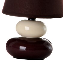 Desk lamp Brown Cream PVC Cloth Ceramic 40 W 15 x 15 x 23 cm