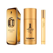 Set de Parfum Homme Paco Rabanne Million Gold 3 Pièces