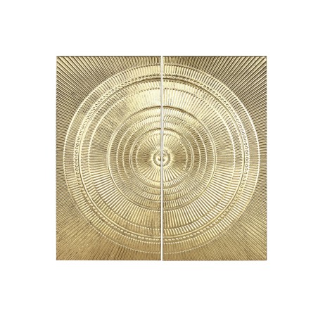 Wanddekoration Home ESPRIT Gold 97 x 3 x 97 cm (2 Stücke)