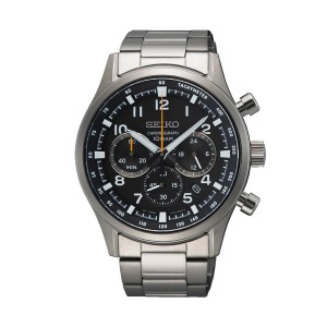 Montre Homme Seiko SSB447P1 Noir Argenté