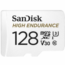 Carte Mémoire Micro SD avec Adaptateur SanDisk High Endurance UHS-I Blanc 128 GB