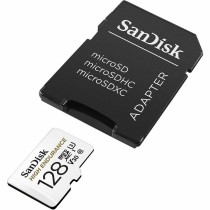 Carte Mémoire Micro SD avec Adaptateur SanDisk High Endurance UHS-I Blanc 128 GB