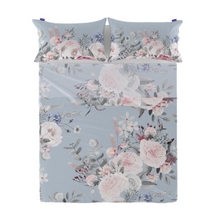 Drap HappyFriday Soft bouquet Multicouleur 260 x 270 cm