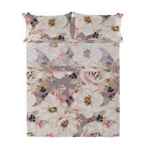 Drap HappyFriday White peonies Multicouleur 160 x 270 cm