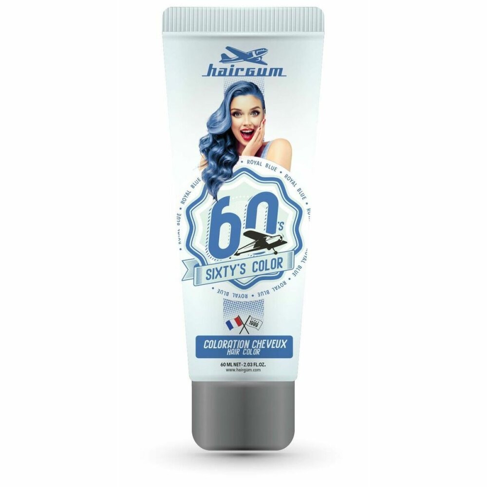 Coloration Semi-permanente Hairgum Sixty's Color royal blue (60 ml)