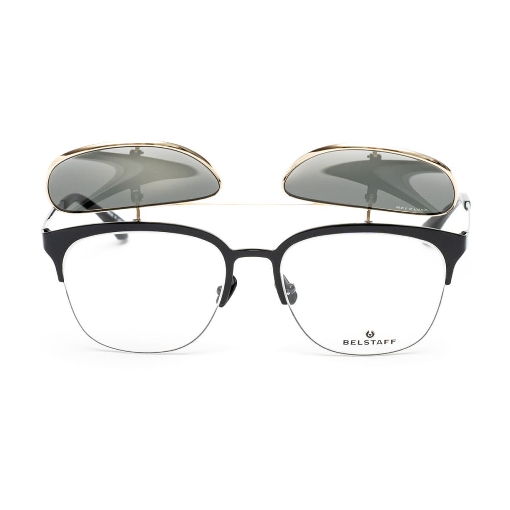 Eyeglass Frame + Sunglasses Belstaff HATCHER-NEGRO-DORADO-W Ø 55 mm Clip On