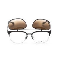 Monture de Lunettes + Lunettes de Soleil Belstaff HATCHER-NEGRO-W Ø 55 mm Clip On