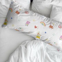 Taie d'oreiller Peppa Pig Peace Multicouleur 45 x 110 cm