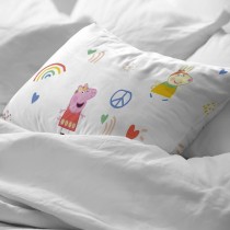 Taie d'oreiller Peppa Pig Peace Multicouleur 45 x 110 cm