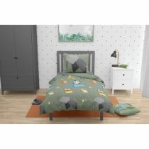 Parure de couette Roupillon Animals 140 x 200 cm Vert Kaki 2 Pièces