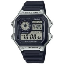 Men's Watch Casio ILLUMINATOR WORLDTIME Black Grey (Ø 40 mm)