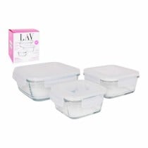 Ensemble de 3 Boîtes à Lunch LAV Verre (8 Unités) (3 pcs)