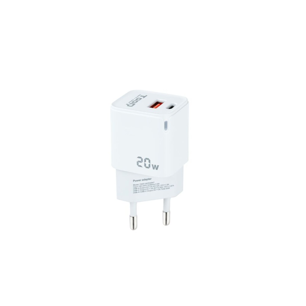 Chargeur mural TooQ TQWC-QCPD20WT Blanc 20 W (1 Unité)