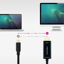 Câble USB-C vers HDMI NANOCABLE 10.15.5102 Noir