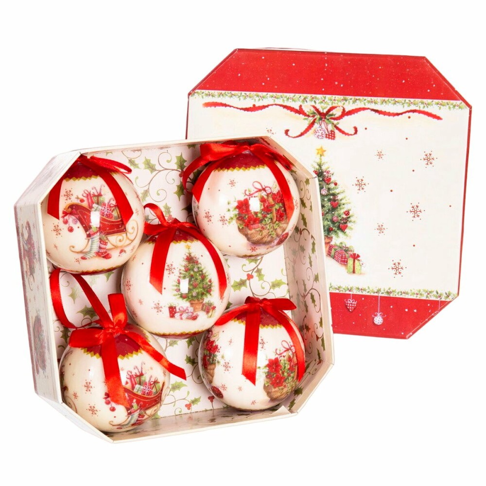 Boules de Noël Multicouleur Papier Polyfoam 7,5 x 7,5 x 7,5 cm (5 Unités)