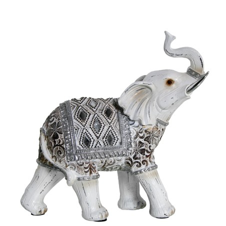 Decorative Figure Alexandra House Living White Plastic Elephant 10 x 22 x 21 cm