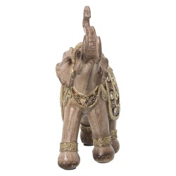 Deko-Figur Alexandra House Living Grau Gold Kunststoff Elefant 10 x 18 x 20 cm