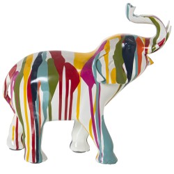 Deko-Figur Alexandra House Living Bunt Kunststoff Elefant Farbe 14 x 30 x 28 cm