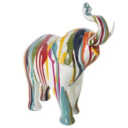 Deko-Figur Alexandra House Living Bunt Kunststoff Elefant Farbe 14 x 30 x 28 cm