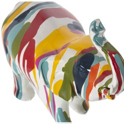 Deko-Figur Alexandra House Living Bunt Kunststoff Elefant Farbe 14 x 30 x 28 cm