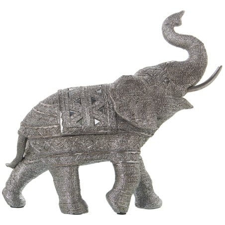 Deko-Figur Alexandra House Living Silberfarben Kunststoff Elefant 18 x 40 x 36 cm