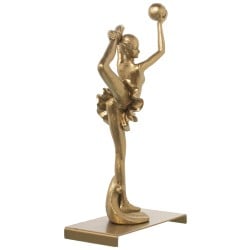 Deko-Figur Alexandra House Living Gold Kunststoff Turner 12 x 18 x 32 cm