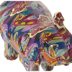 Figurine Décorative Alexandra House Living Multicouleur Plastique Eléphant 14 x 30 x 28 cm