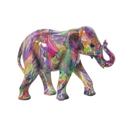 Decorative Figure Alexandra House Living Multicolour Plastic Elephant Paint 11 x 18 x 24 cm