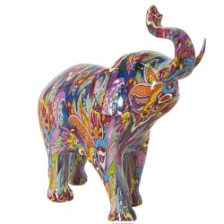 Figurine Décorative Alexandra House Living Multicouleur Plastique Eléphant 14 x 30 x 28 cm