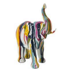 Deko-Figur Alexandra House Living Bunt Kunststoff Elefant Farbe 10 x 23 x 22 cm