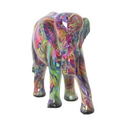 Decorative Figure Alexandra House Living Multicolour Plastic Elephant Paint 11 x 18 x 24 cm