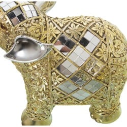 Decorative Figure Alexandra House Living Golden Plastic Elephant 13 x 22 x 30 cm Mirrors