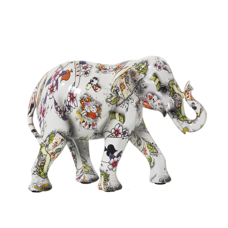 Deko-Figur Alexandra House Living Bunt Kunststoff Elefant 11 x 18 x 24 cm