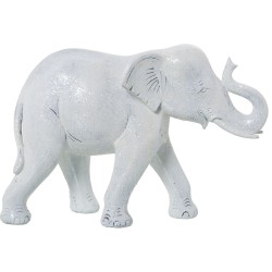 Figurine Décorative Alexandra House Living Blanc Plastique Eléphant 14 x 21 x 29 cm