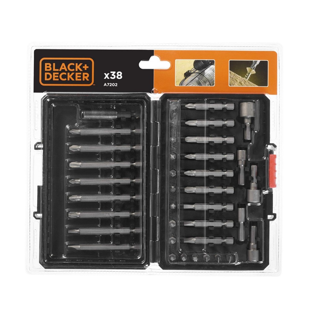 Ensemble de pointes Black & Decker A7202-XJ 38 Pièces