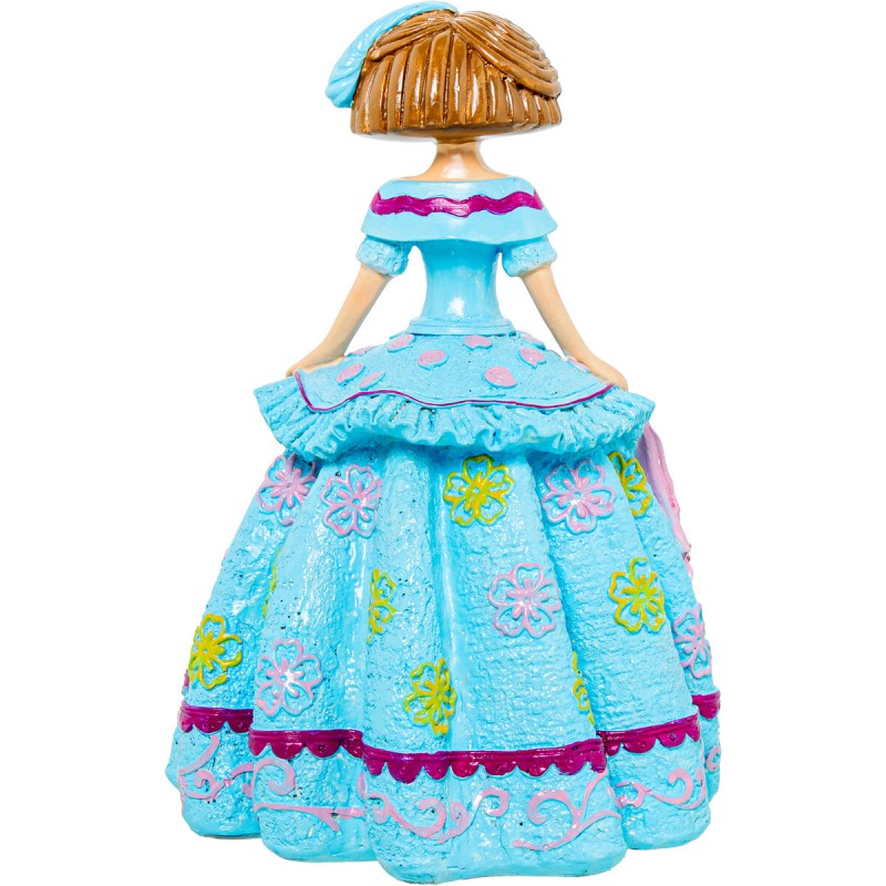 Figurine Décorative Alexandra House Living Celeste Plastique Robe 15 x 15 x 21 cm