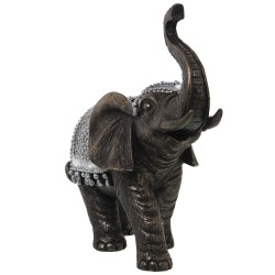 Figurine Décorative Alexandra House Living Argenté Plastique Eléphant 14 x 27 x 26 cm