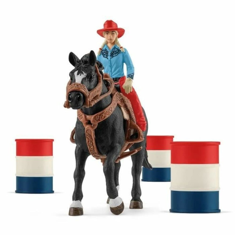 Playset Schleich Cowgirl Barrel Racing Fun