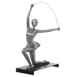 Figurine Décorative Alexandra House Living Argenté Plastique Gymnaste 13 x 19 x 27 cm