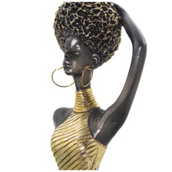 Deko-Figur Alexandra House Living Gold Kunststoff Löwe Afrikanerin 13 x 17 x 38 cm