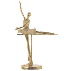 Decorative Figure Alexandra House Living Golden Plastic Ballerina 16 x 27 x 39 cm