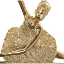 Decorative Figure Alexandra House Living Golden Plastic Ballerina 16 x 27 x 39 cm