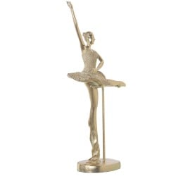 Deko-Figur Alexandra House Living Gold Kunststoff Ballerina 16 x 27 x 39 cm